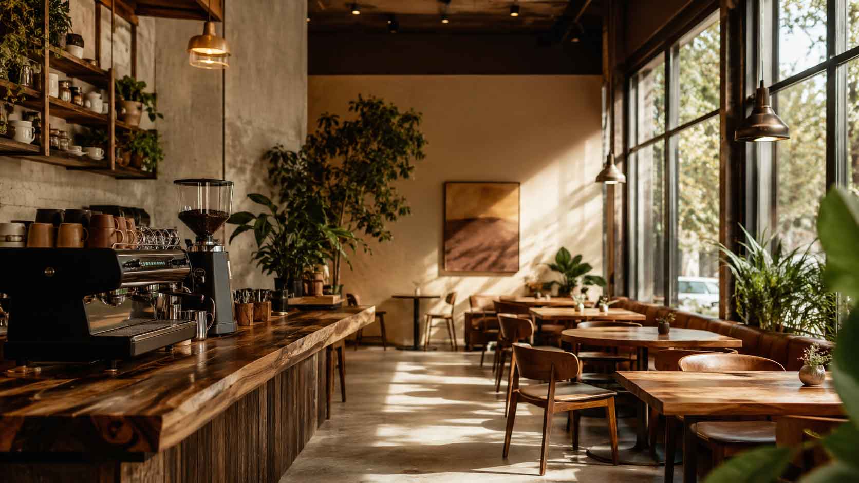 Cafetería de especialidad tranquila